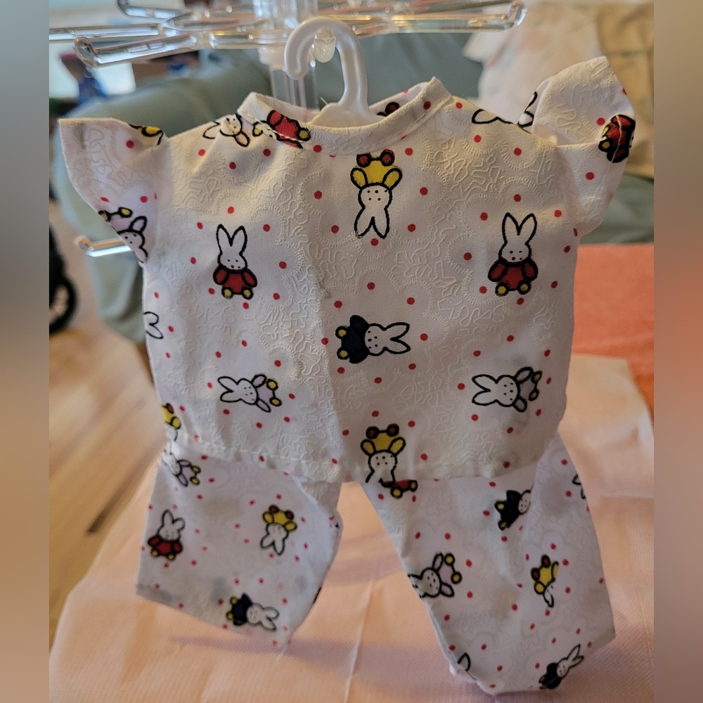 Adorable Baby Doll Pajamas with Bunny Print